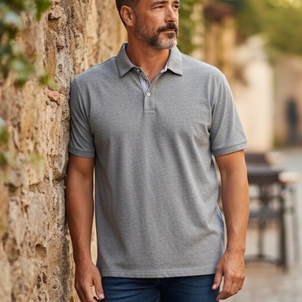 835 MENS INDIGO XXL PERFORMANCE POLO BY FAIRLANE